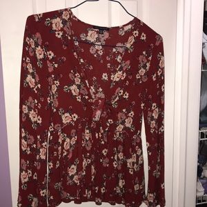 Long sleeve floral shirt